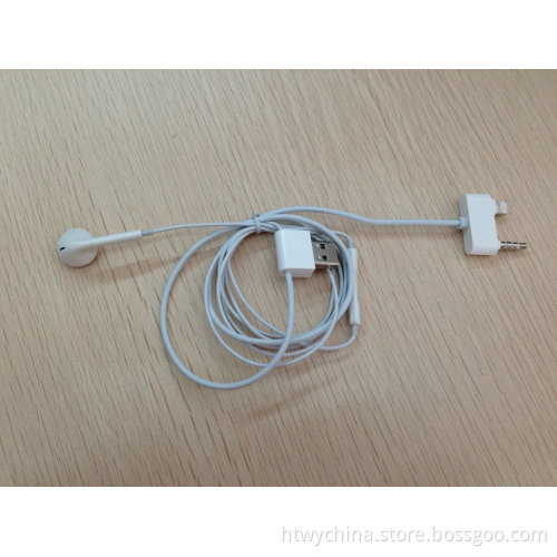 Audio USB Cable Plus Earphone with Mic & Remote for iPhone 5